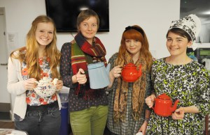 student help serving tea